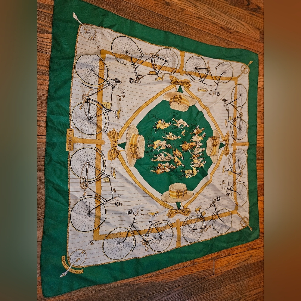 Hermes Les Becanes Silk Scarf